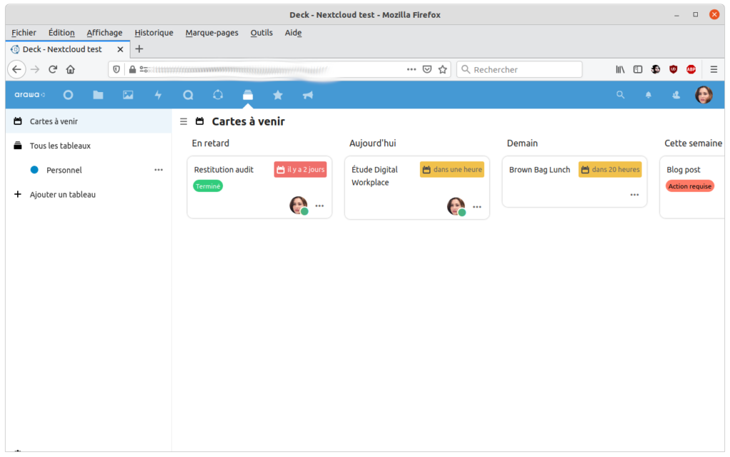 Les améliorations de Nextcloud Hub version 20 (2/2) 8 Un nouveau tableau Deck pour les cartes à venir dans Nextcloud 20