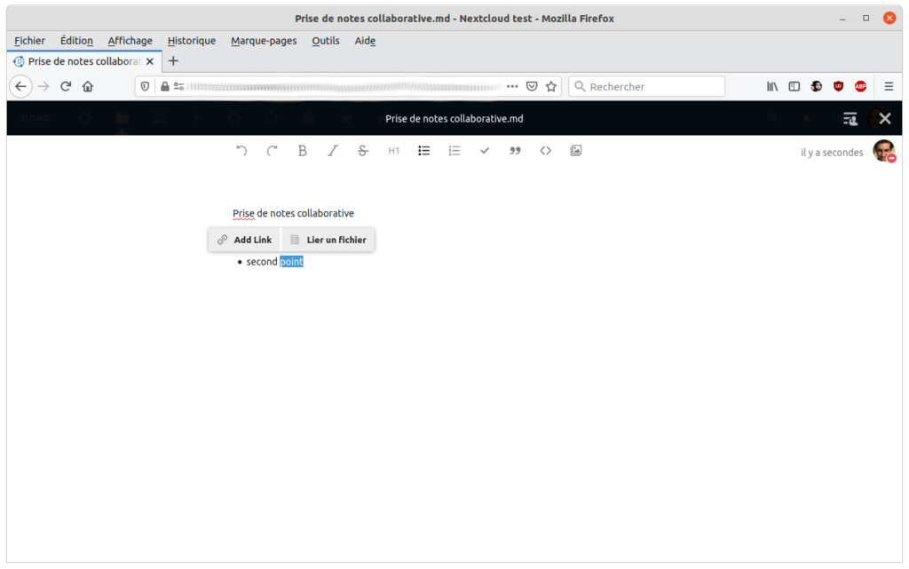 Les améliorations de Nextcloud Hub version 20 (2/2) 10 L'éditeur Markdown de Nextcloud 20