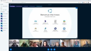 Arawa recrute un adminsys Linux OpenSource en télétravail 1 Équipe Arawa en réunion sur la visioconférence opensource BigBlueButton