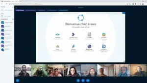 Équipe Arawa en réunion sur la visioconférence opensource BigBlueButton