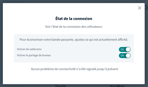 BigBlueButton 2.3, scalabilité et maturité 5 État de la connexion