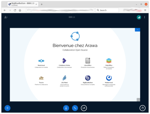 Arawa BigBlueButton 2.3 présentation