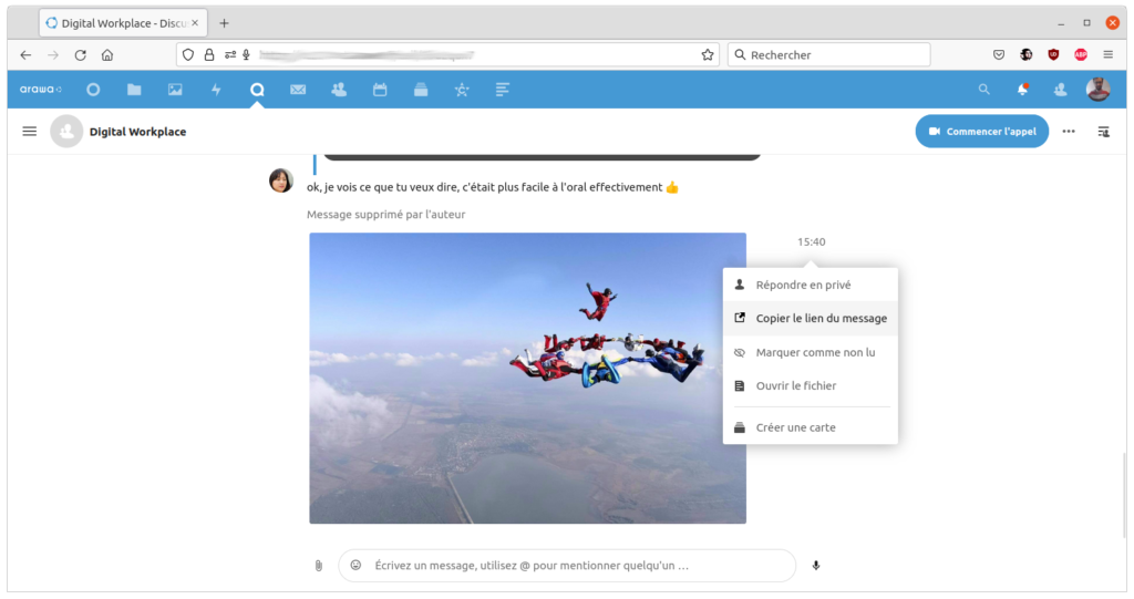 arawa nextcloud 22 talk lien