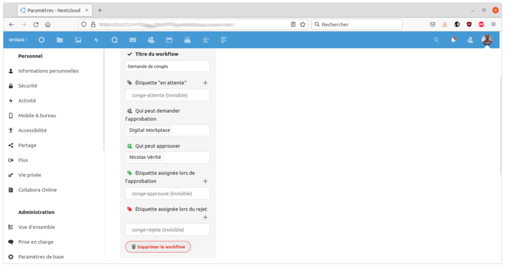 Avec Nextcloud 22, créez votre workflow simplement