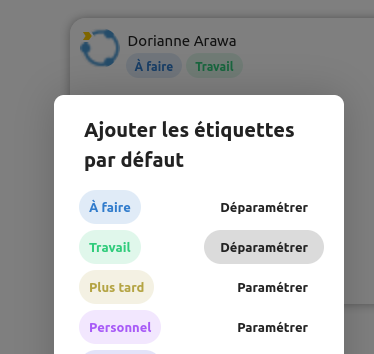 Nextcloud 23 : renforcez la collaboration avec votre écosystème 11 Sélection des étiquettes d'un mail