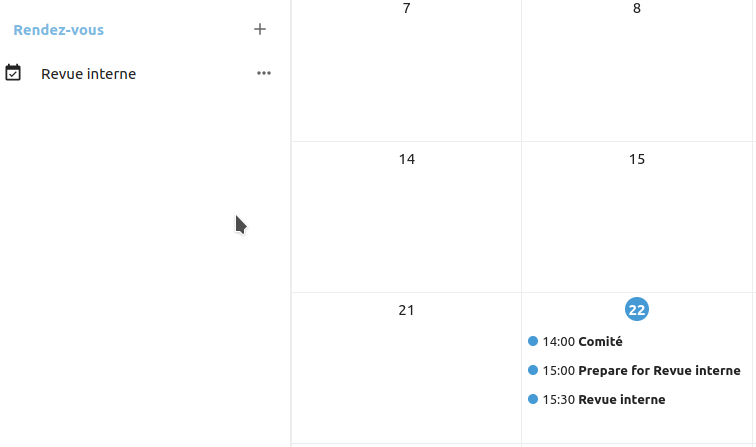 Nextcloud 23 : renforcez la collaboration avec votre écosystème 18 Nouvelle disponibilité agenda