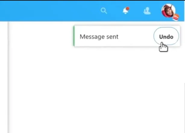 L'interface Nextcloud 24 affiche un message en haut à droite 'message sent', avec un bouton supplémentaire indiquant 'undo'