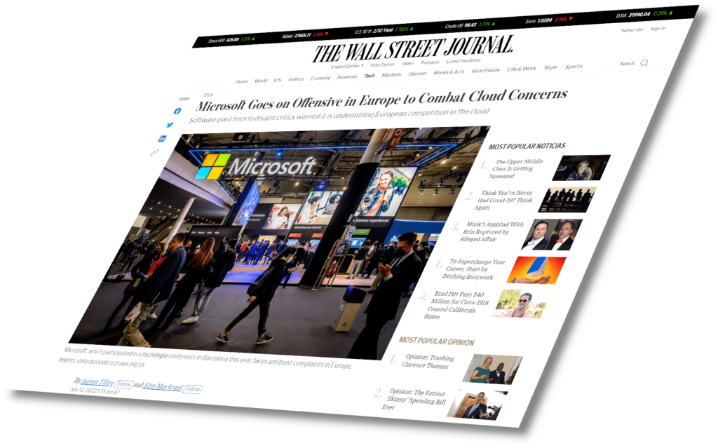 Wall Street Journal : Nextcloud vs Microsoft