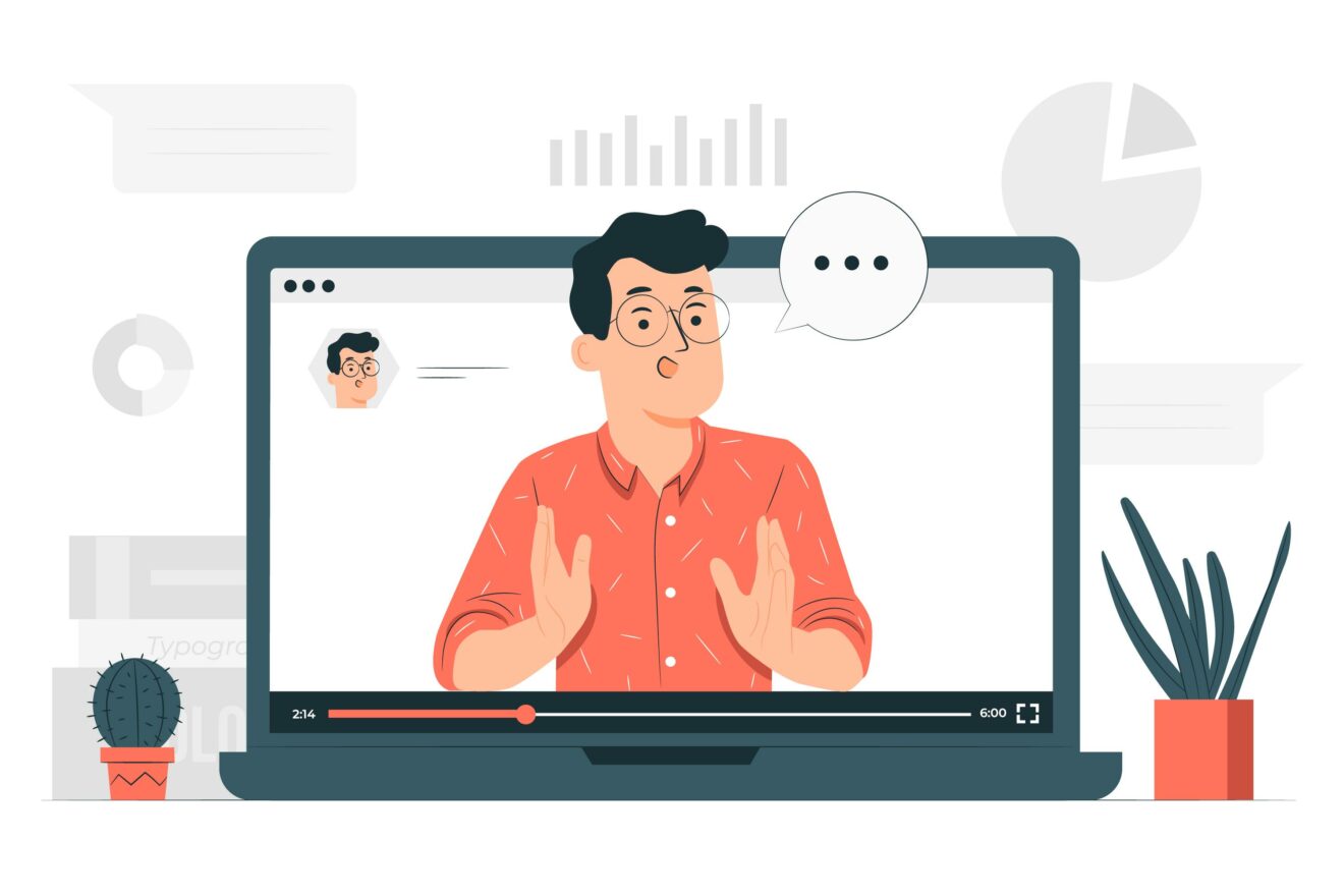 Illustration d'un webinaire. Image de storyset sur Freepik