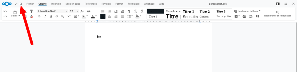 Détail des nouveautés de Nextcloud 25 (Hub 3) 49 Accès à l'édition locale depuis Nextcloud Office (Collabora Online)