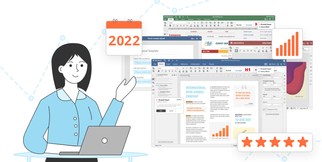Les évolutions d'OnlyOffice Docs en 2022