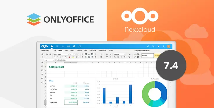 Image officielle du conneteur 7.4 OnlyOffice pour Nextcloud