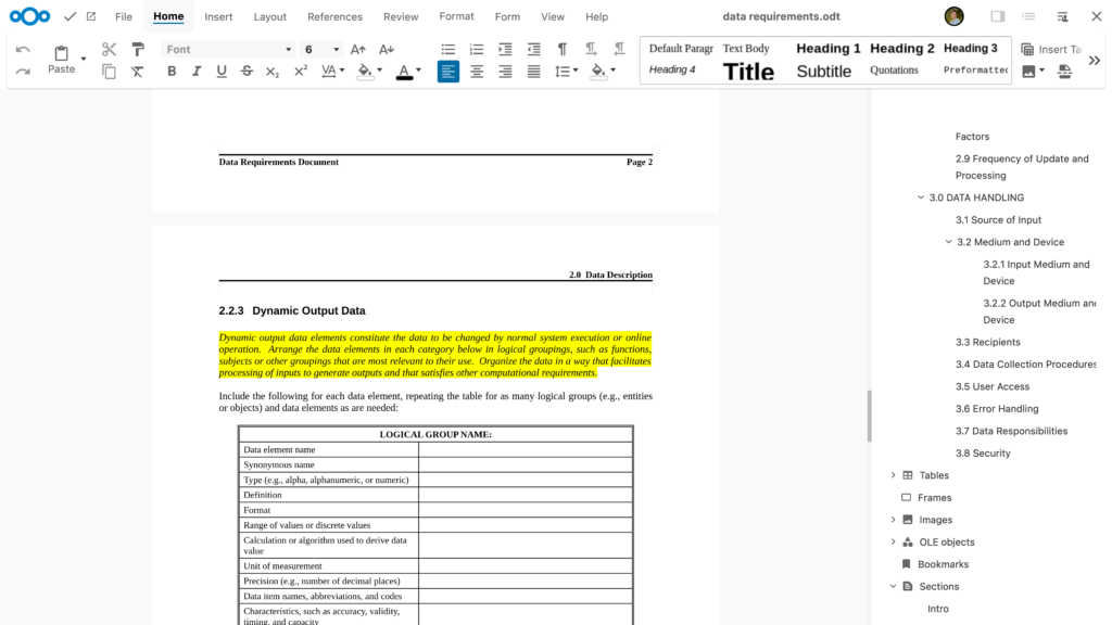 Détail des nouveautés de Nextcloud Hub 5 (v. 27) 21 nextcloud office navigation sidebar