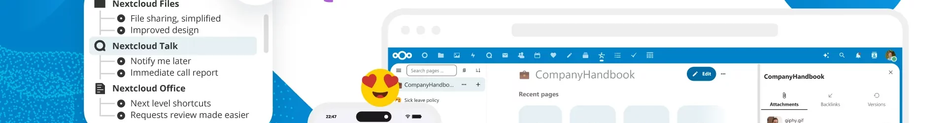 Détail des nouveautés de Nextcloud Hub 6