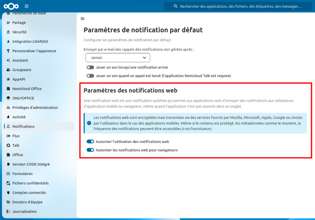 Principales nouveautés de Nextcloud Hub 26 Spring (v. 34) 47 2026 07 03 15 16